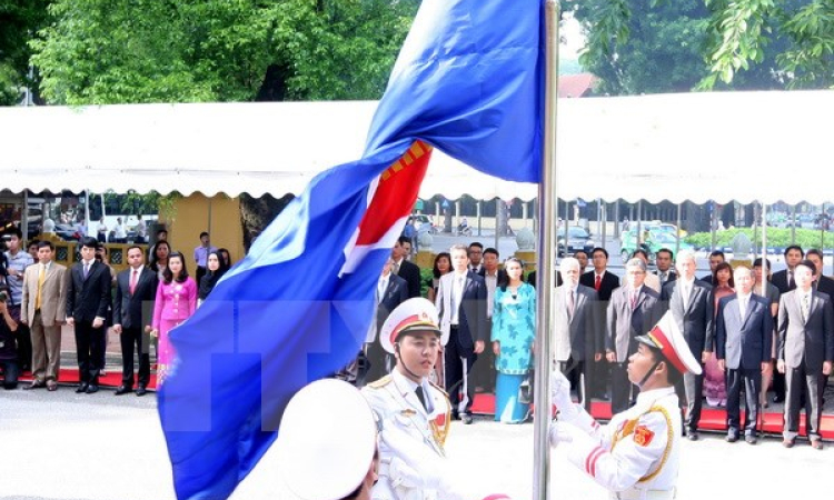 Bộ Ngoại giao tổ chức trọng thể Lễ Thượng cờ ASEAN tại Hà Nội