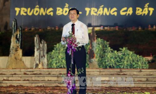 Chủ tịch nước dự lễ khánh thành Khu di tích lịch sử Truông Bồn