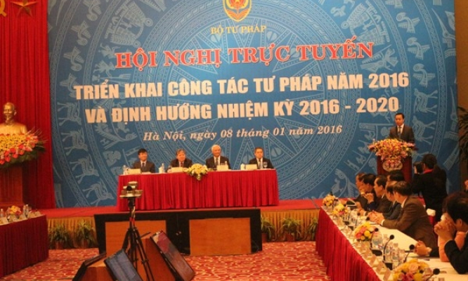 Hội nghị trực tuyến triển khai công tác tư pháp năm 2016