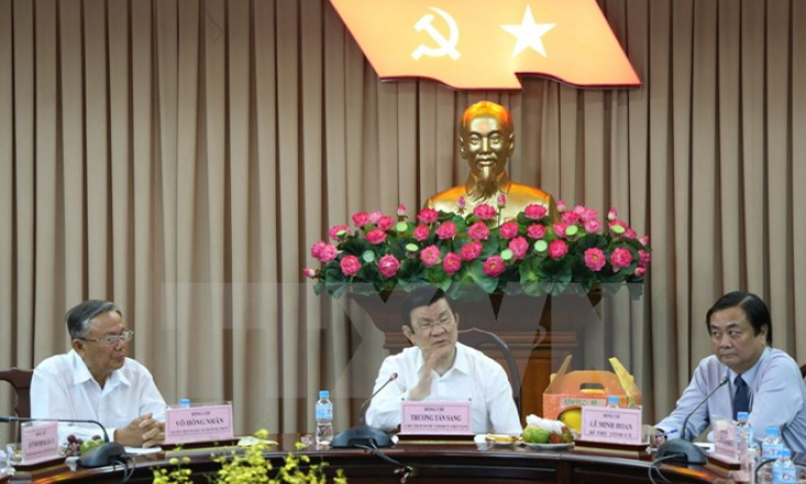 Chủ tịch nước Trương Tấn Sang thăm, chúc Tết tại Đồng Tháp