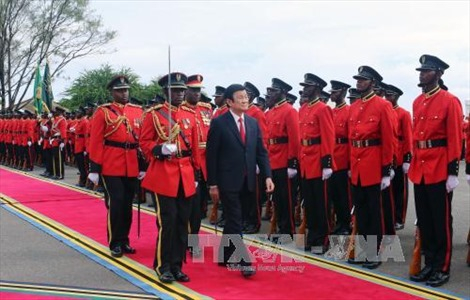 Chủ tịch nước bắt đầu chuyến thăm Mozambique