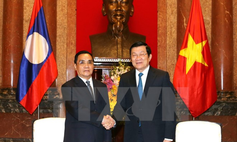Chủ tịch nước Trương Tấn Sang tiếp Thủ tướng Lào Thammavong