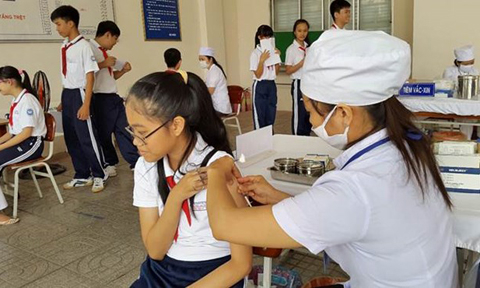 TPTA: Có 3210 học sinh được tiêm vaccin Sởi-Rubella