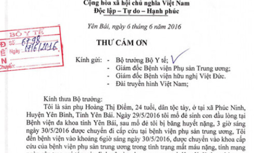 Một sản phụ dân tộc Tày được cứu sống gửi tâm thư cho bác sĩ