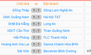 Lịch thi đấu và tường thuật trực tiếp vòng 22 V.League 2016