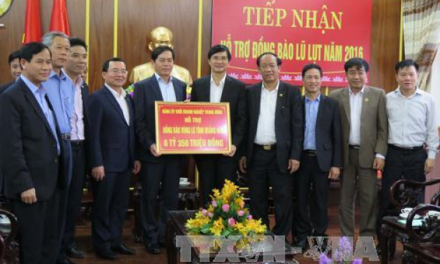 Quảng Nam tiếp nhận 6,3 tỷ đồng hỗ trợ đồng bào lũ lụt