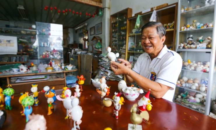 Bộ sưu tập vỏ trứng của thầy giáo về hưu ở Sài Gòn