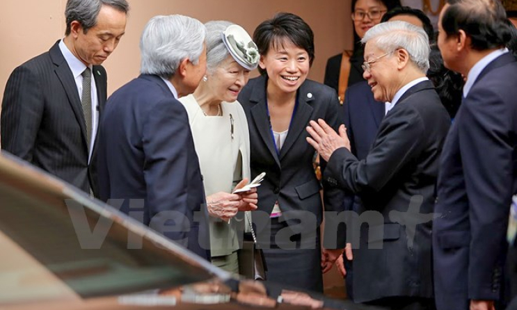 Nhật hoàng Akihito dự Tiệc trà cùng Tổng Bí thư Nguyễn Phú Trọng
