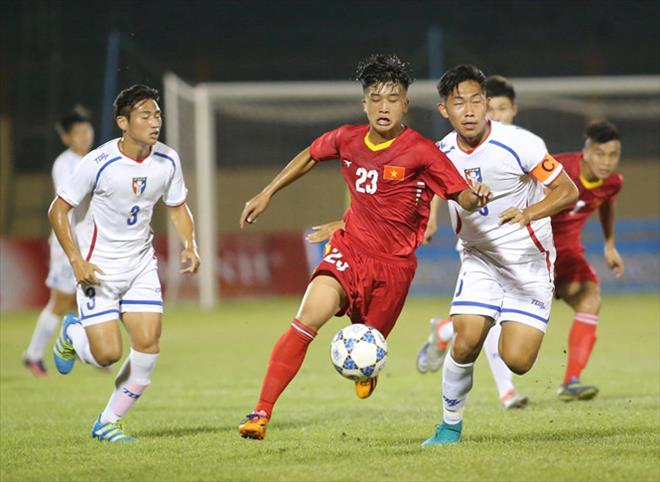 U19 Viet Nam danh bai U19 Dai Loan tran mo man giai U19 quoc te hinh anh