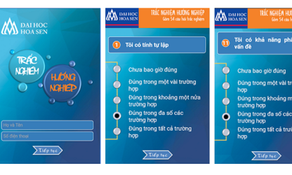 Ra mắt ứng dụng trắc nghiệm giúp học sinh chọn ngành phù hợp