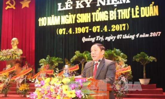 Kỷ niệm trọng thể 110 năm Ngày sinh Tổng Bí thư Lê Duẩn