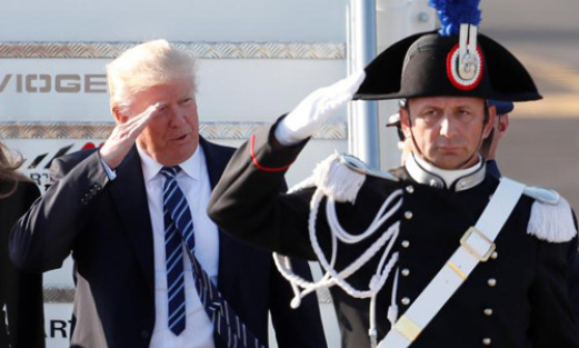 Tổng thống Mỹ Donald Trump tới Italy trong chuyến công du bận rộn