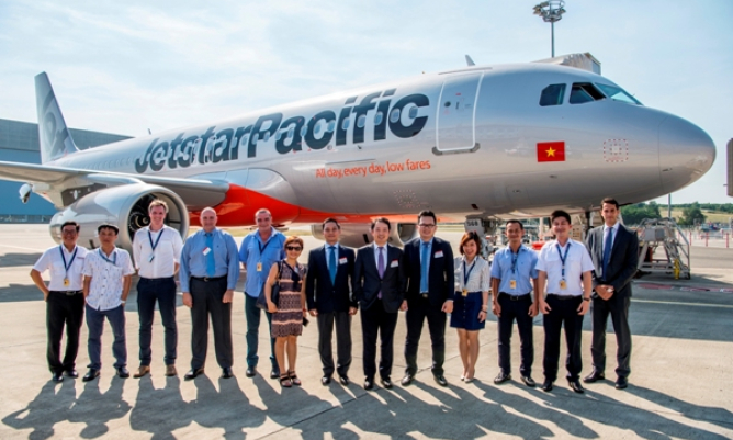 Jetstar Pacific nhận máy bay đầu tiên trong 10 chiếc Airbus A320s