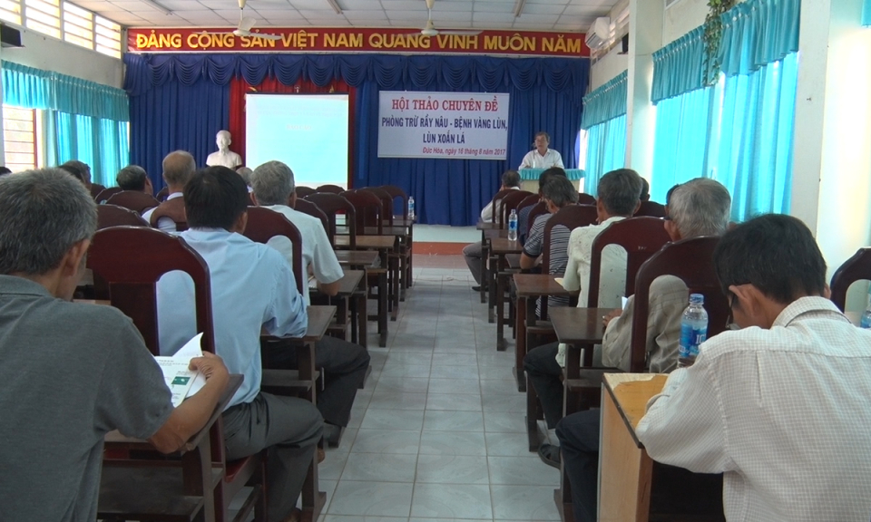 Hội thảo chuyên đề phòng trừ rầy nâu, bệnh vàng lùn-lùn xoắn lá