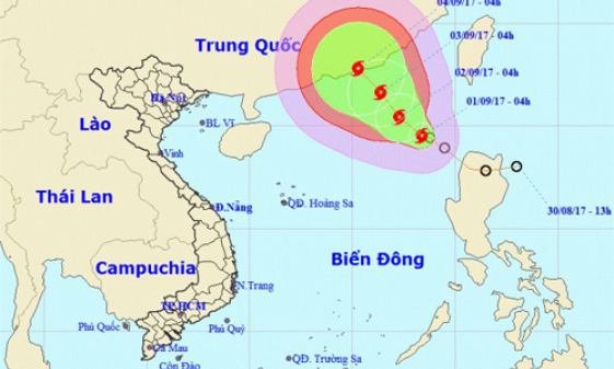 Áp thấp nhiệt đới đã mạnh lên thành cơn bão số 8