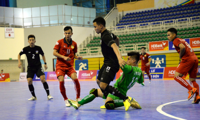 Thái Lan giành trọn 3 điểm trước Lào ở giải vô địch Futsal ĐNÁ 2017