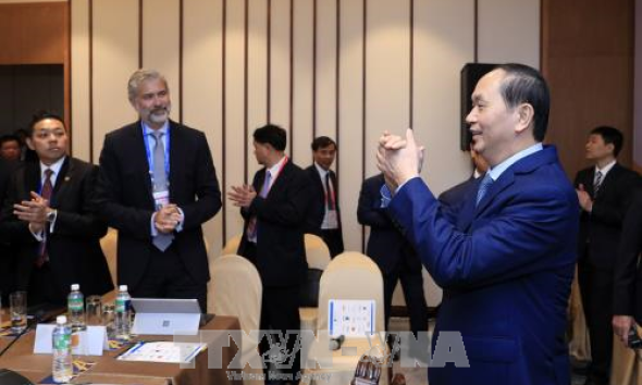 Chủ tịch nước Trần Đại Quang gặp gỡ các doanh nghiệp lớn của Hoa Kỳ