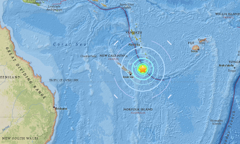 Sóng thần sau động đất mạnh ở Nam Thái Bình Dương