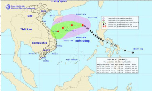 Tin mới nhất về diễn biến phức tạp của cơn bão số 13