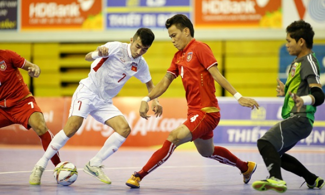 Thua ngược Myanmar, ĐT Việt Nam trắng tay ở giải Futsal vô địch ĐNÁ 2017