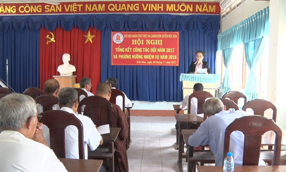 Hội nạn nhân chất độc da cam huyện Đức Hòa tổng kết hoạt động 2017