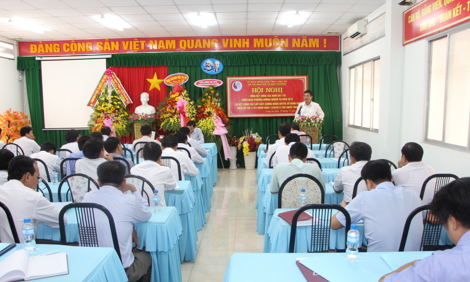 Long An: Tổng kết công tác tài nguyên và môi trường năm 2017, triển khai nhiệm vụ 2018