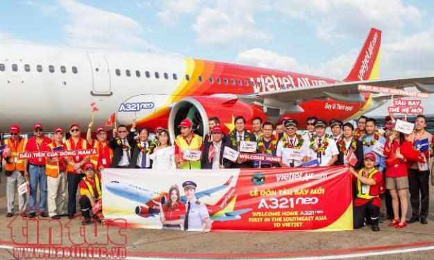 Vietjet nhận máy bay A321 neo thế hệ mới đầu tiên tại Đông Nam Á