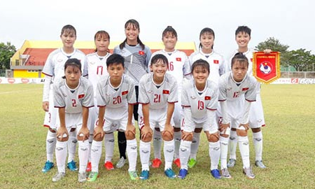 ĐT U16 nữ Việt Nam chiếm ngôi đầu bảng A giải U16 nữ Đông Nam Á 2018