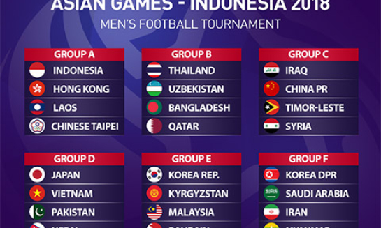 Indonesia không muốn bốc thăm lại môn bóng đá nam ASIAD 2018