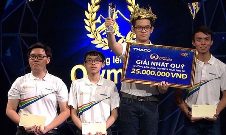 Nguyễn Hoàng Cường trở thành Nhà vô địch Đường lên đỉnh Olympia năm 2018