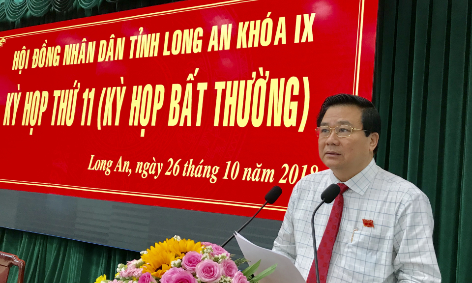 Kỳ họp thứ 11 HĐND Tỉnh Long An khoá 9.