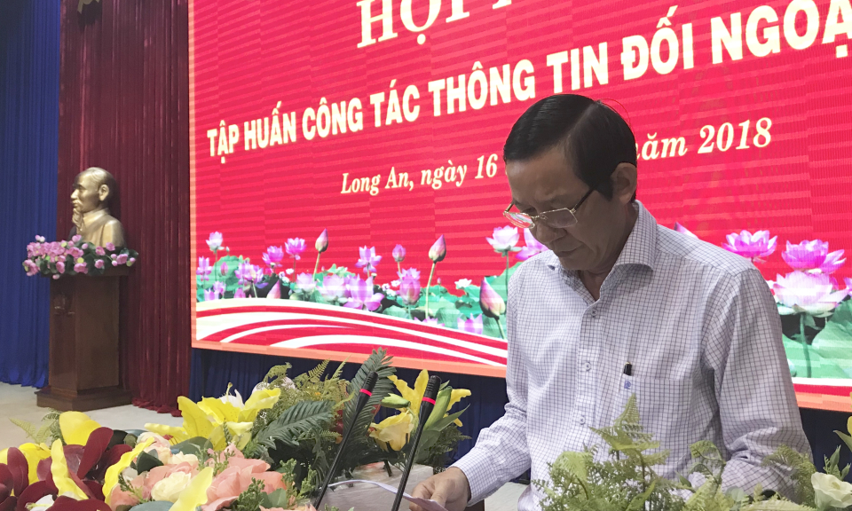 Long An tập huấn công tác thông tin đối ngoại năm 2018