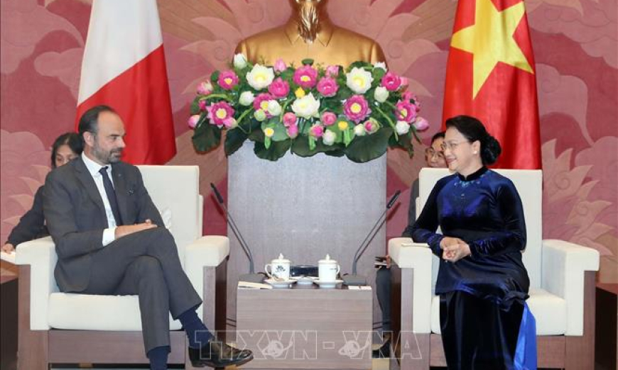 Chủ tịch Quốc hội Nguyễn Thị Kim Ngân tiếp Thủ tướng Cộng hòa Pháp Édouard Philippe