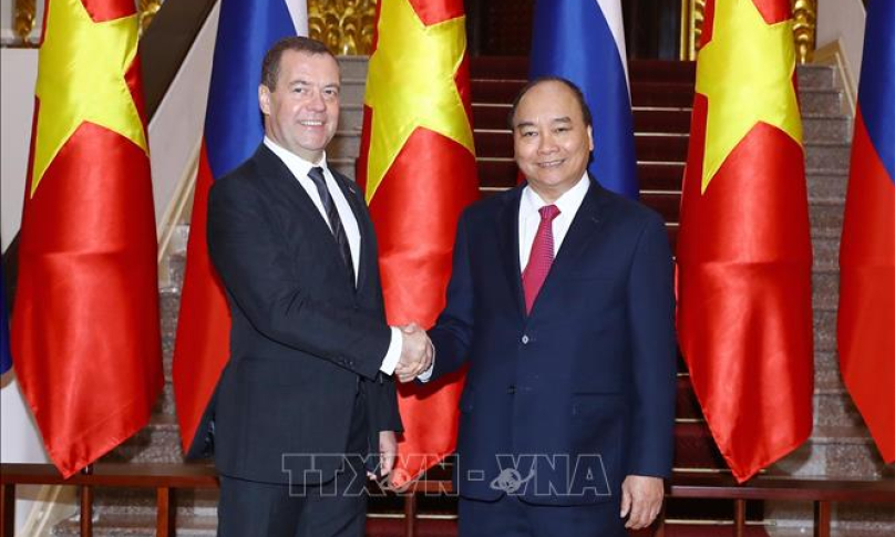 Thủ tướng Nguyễn Xuân Phúc hội đàm với Thủ tướng LB Nga Dmitry Medvedev