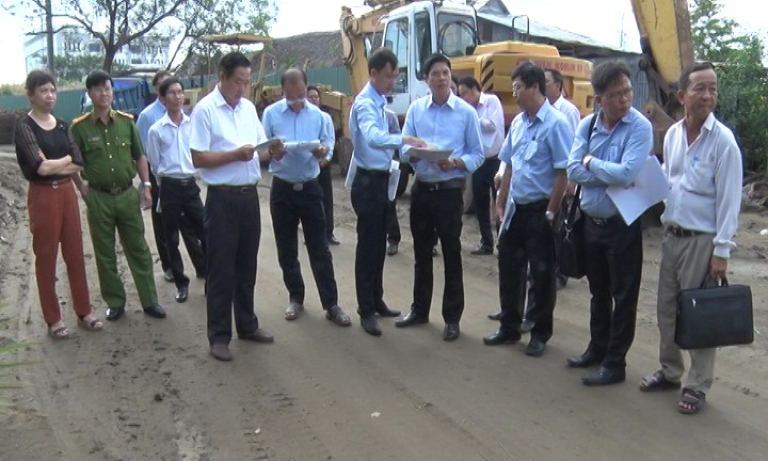 Cần Giuộc: Kiểm tra giải phóng mặt bằng các dự án