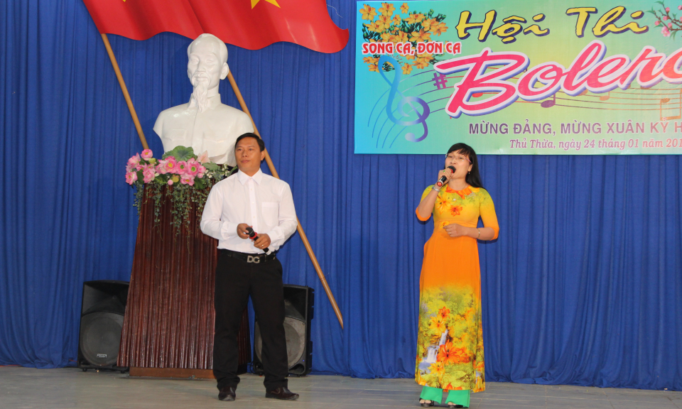 Thủ Thừa: Hội thi đơn ca, song ca Bolero mừng Đảng, mừng xuân