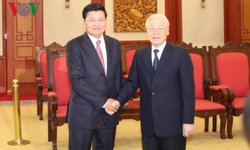 Tổng Bí thư, Chủ tịch nước Nguyễn Phú Trọng tiếp Thủ tướng Lào