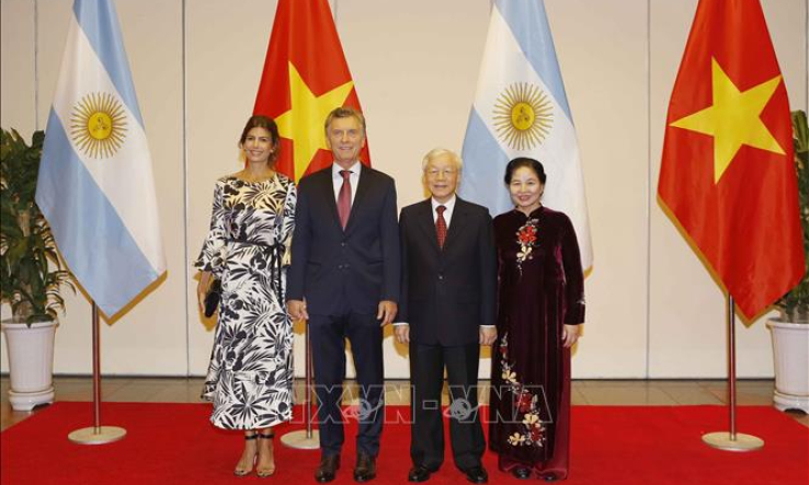 Tổng Bí thư, Chủ tịch nước Nguyễn Phú Trọng và Phu nhân chiêu đãi Tổng thống Argentina và Phu nhân