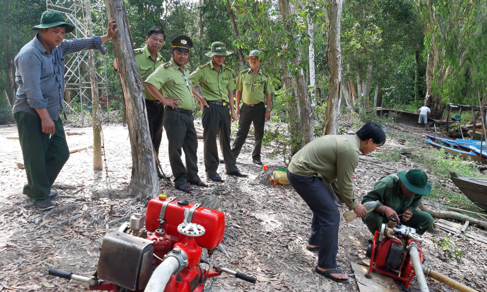 Kiểm tra công tác phòng chống cháy rừng tại trại giống Lâm nghiệp Long An