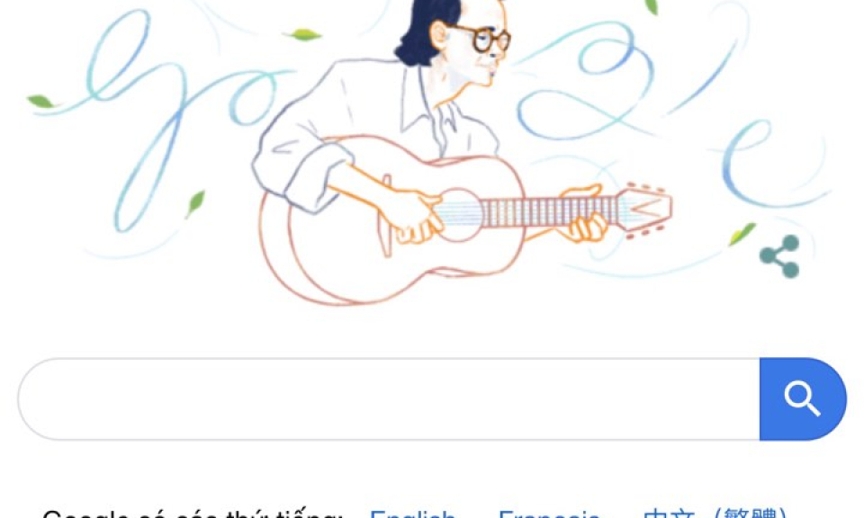 Nhạc sĩ Trịnh Công Sơn-nghệ sĩ Việt Nam đầu tiên được tôn vinh trên Google Doodles