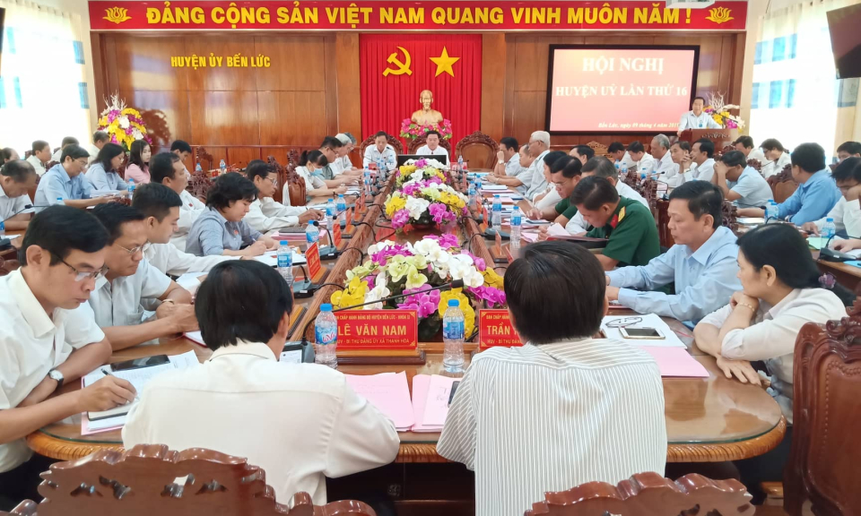 Huyện ủy Bến Lức Đánh giá tình hình công tác Q. I và triển khai nhiệm vụ Q.II.2019