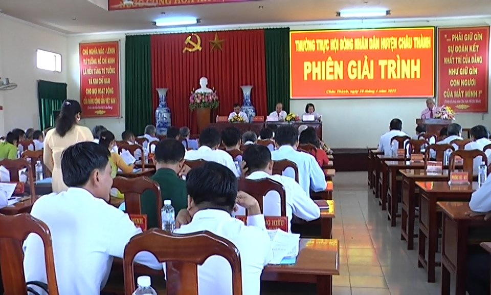 Phiên giải trình giữa hai kỳ họp của Thường trực HĐND huyện Châu Thành