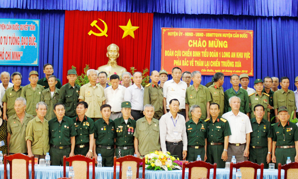 TP. Tân An, Cần Đước gặp mặt Đoàn cựu chiến binh khu vực phía Bắc thuộc Tiểu đoàn 1 Long An