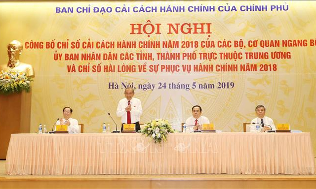 Quảng Ninh và Ngân hàng Nhà nước dẫn đầu bảng xếp hạng Chỉ số cải cách hành chính năm 2018