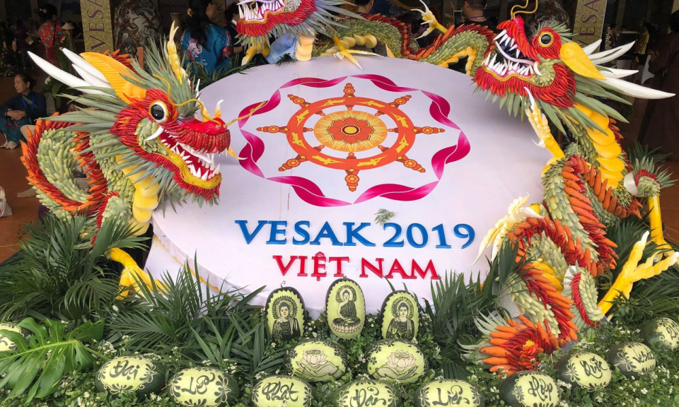 Các mặt hàng thủ công mỹ nghệ được trưng bày tại Đại lễ Phật đản Vesak 2019