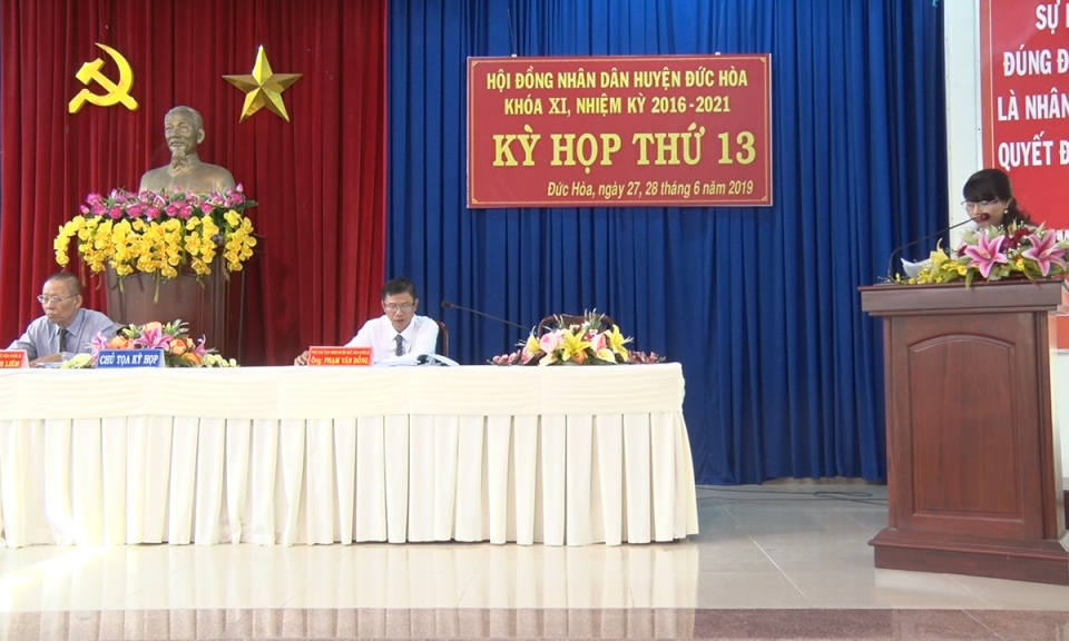 Kỳ họp lần thứ 13 HĐND huyện Đức Hòa khóa XI, nhiệm kỳ 2016-2021