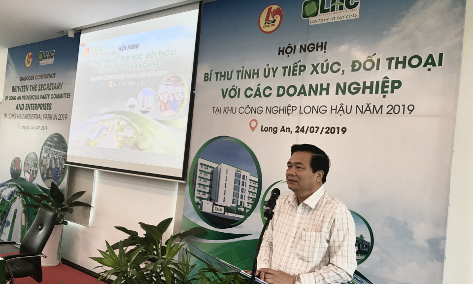 Bí thư Tỉnh uỷ Long An đối thoại với doanh nghiệp KCN Long Hậu