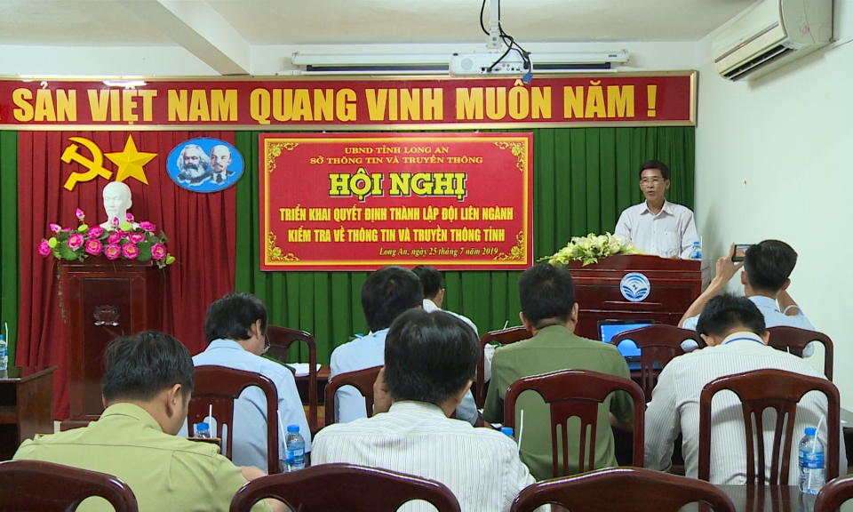 Long An thành lập Đội liên ngành kiểm tra về thông tin và truyền thông