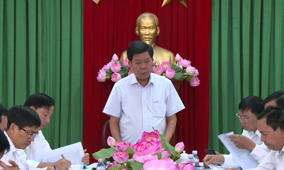 Long An: Thường trực Tỉnh ủy làm việc với Sở công thương