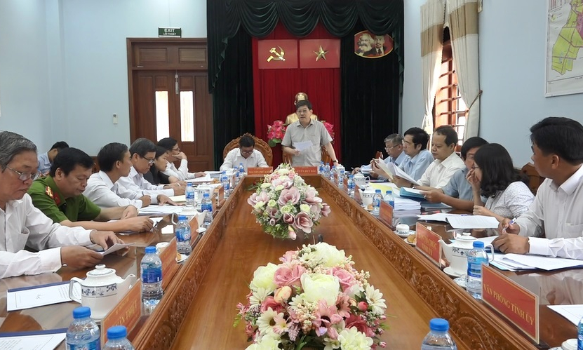 Đoàn kiểm tra của Ban Bí thư Trung ương Đảng làm việc tại thị xã Kiến Tường